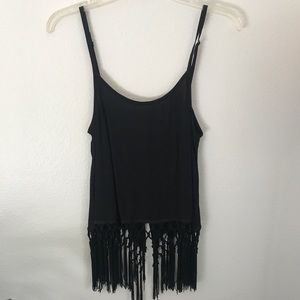 Black fringe tank